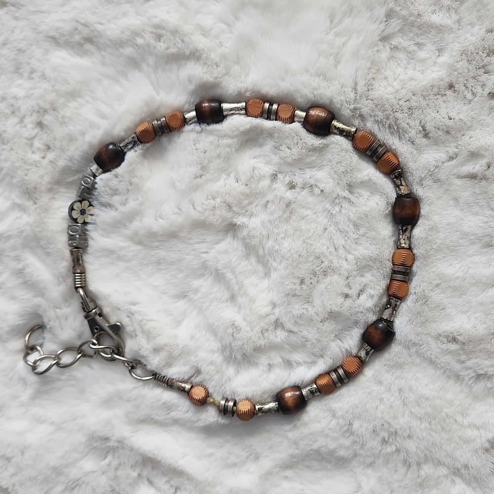 2/$15 - Beaded dog necklace - adjustable